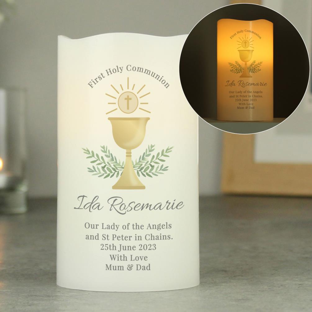 Personalised First Holy Communion LED Candle Extra Image 2